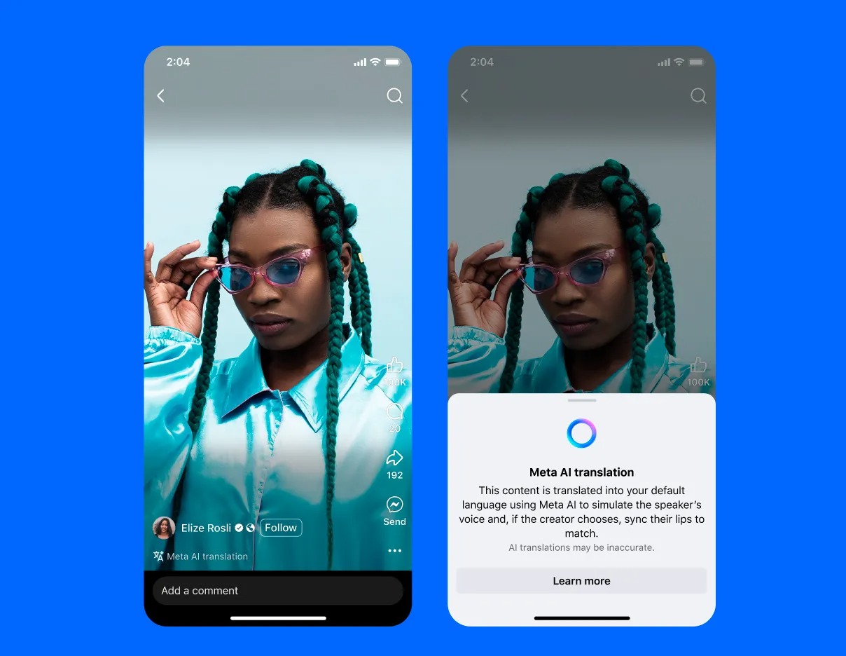 Meta porta il doppiaggio AI per i Reel di Instagram e Facebook: come si usa