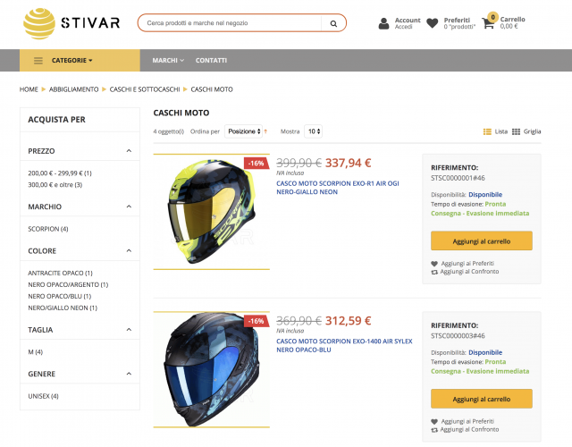 Pagina categoria
