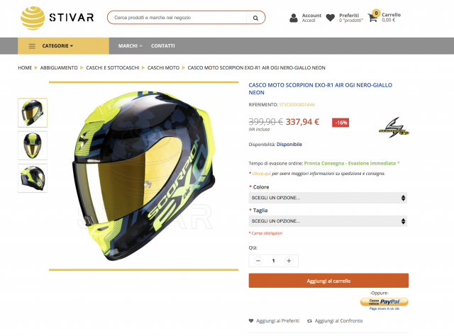Pagina prodotto